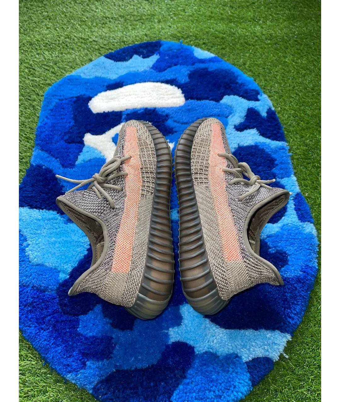 ADIDAS YEEZY Коричневые текстильные низкие кроссовки / кеды, фото 5
