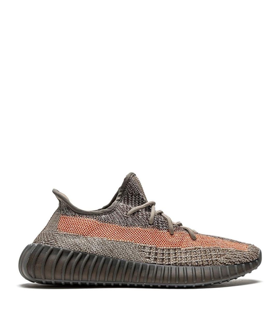 ADIDAS YEEZY Коричневые текстильные низкие кроссовки / кеды, фото 7