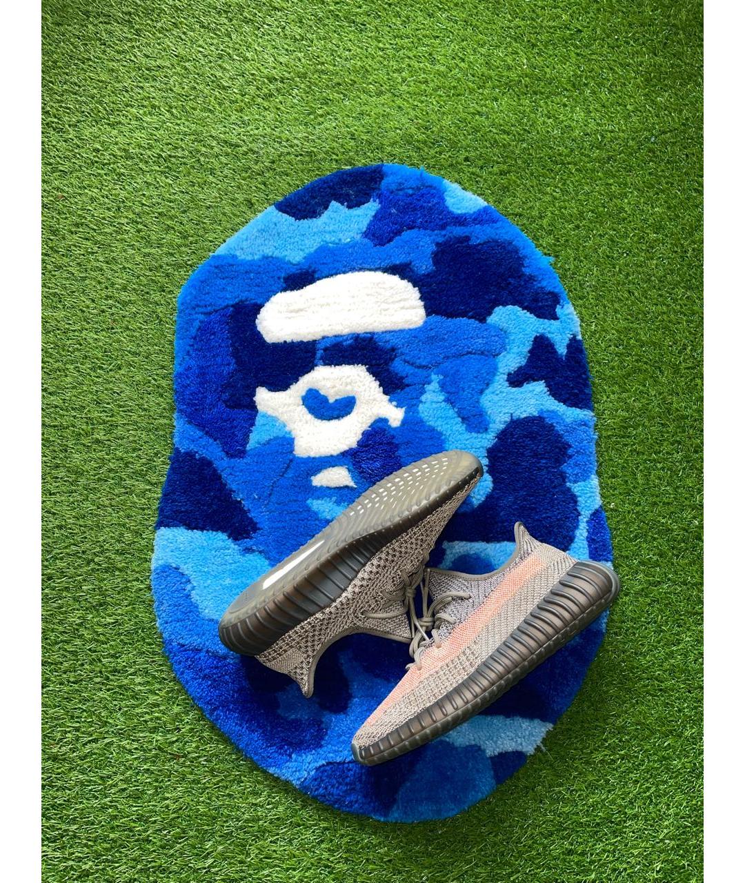 ADIDAS YEEZY Коричневые текстильные низкие кроссовки / кеды, фото 2
