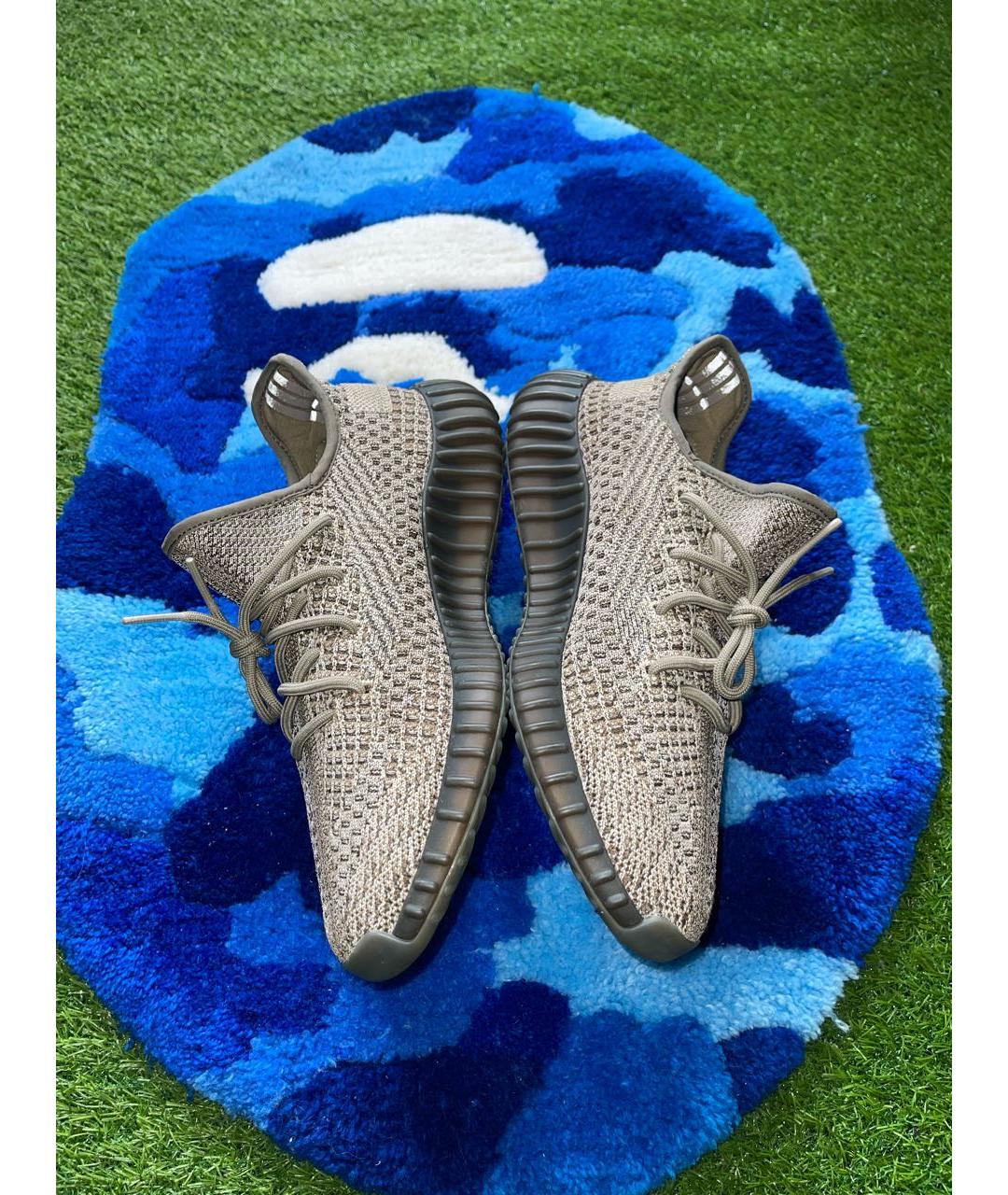 ADIDAS YEEZY Коричневые текстильные низкие кроссовки / кеды, фото 4
