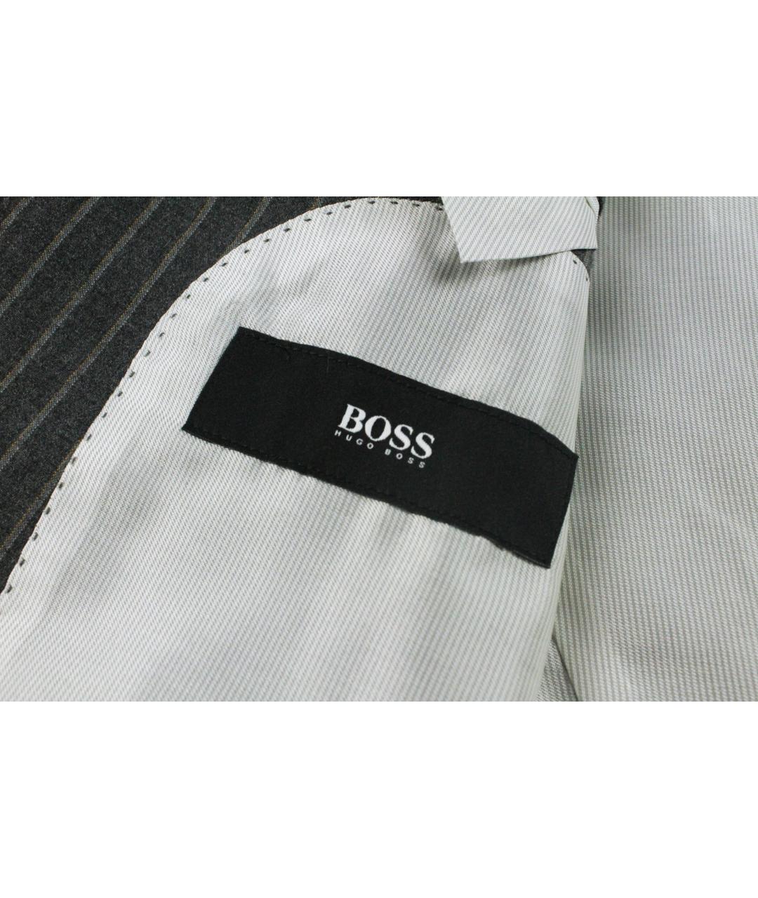 HUGO BOSS Серый шерстяной пиджак, фото 4