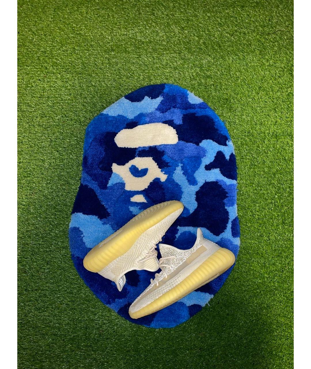 ADIDAS YEEZY Белые текстильные низкие кроссовки / кеды, фото 2