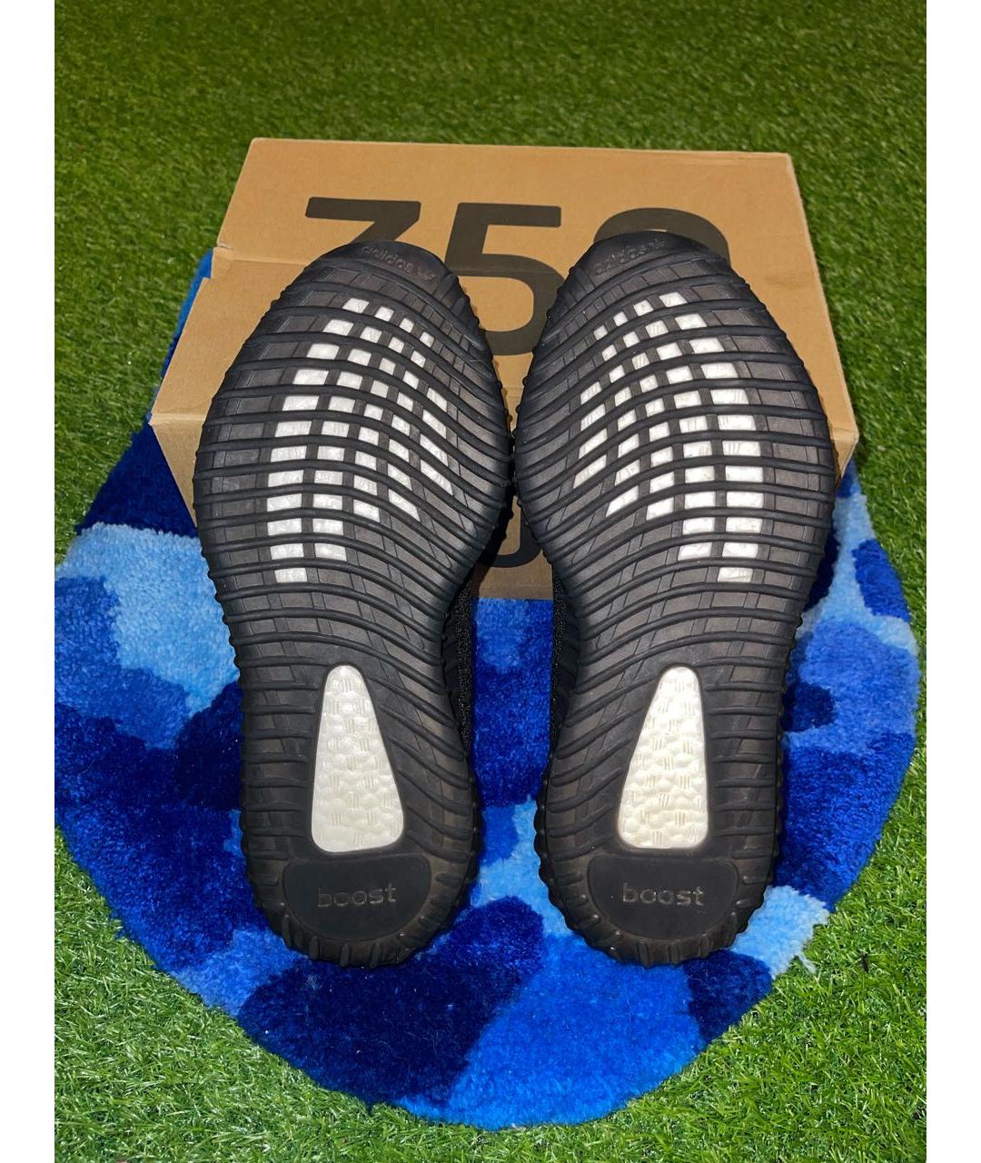 ADIDAS YEEZY Черные текстильные низкие кроссовки / кеды, фото 6