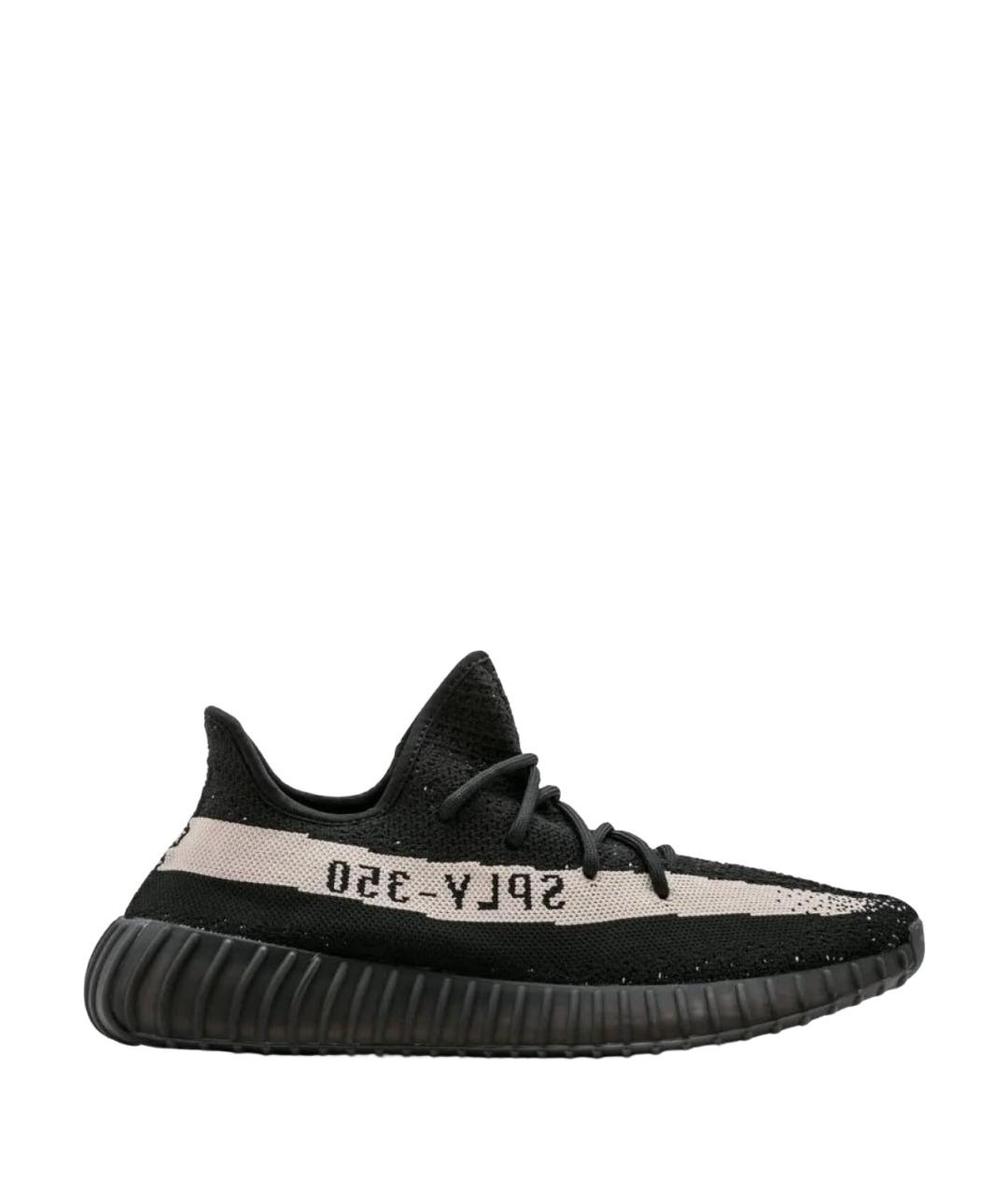 ADIDAS YEEZY Черные текстильные низкие кроссовки / кеды, фото 1