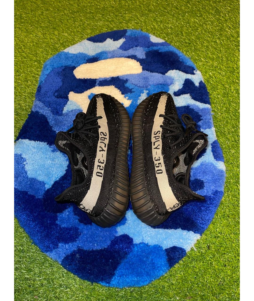 ADIDAS YEEZY Черные текстильные низкие кроссовки / кеды, фото 5