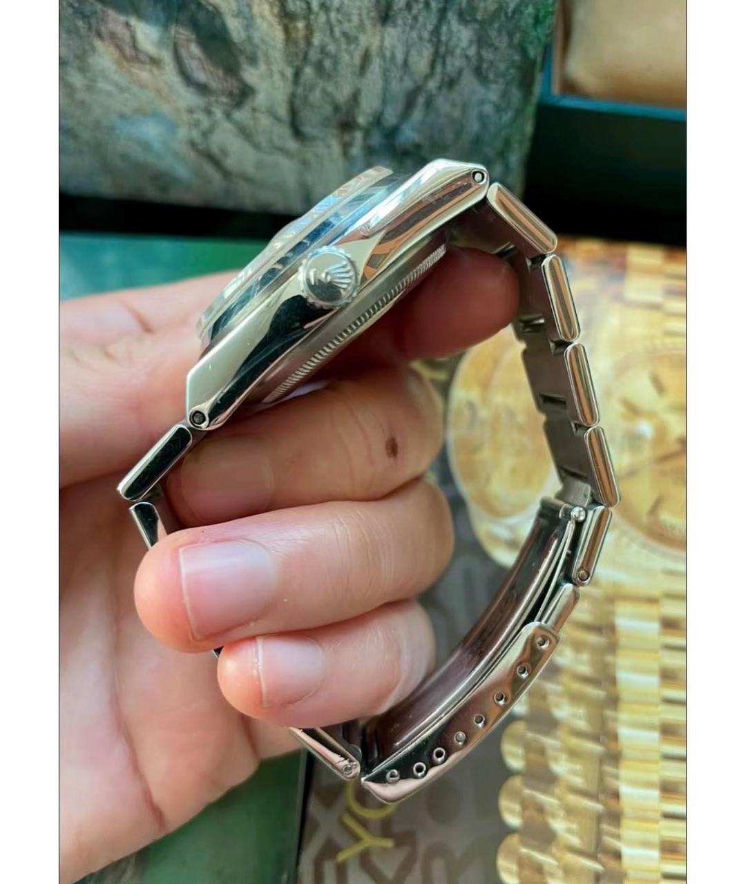 ROLEX Серебряные металлические часы, фото 3