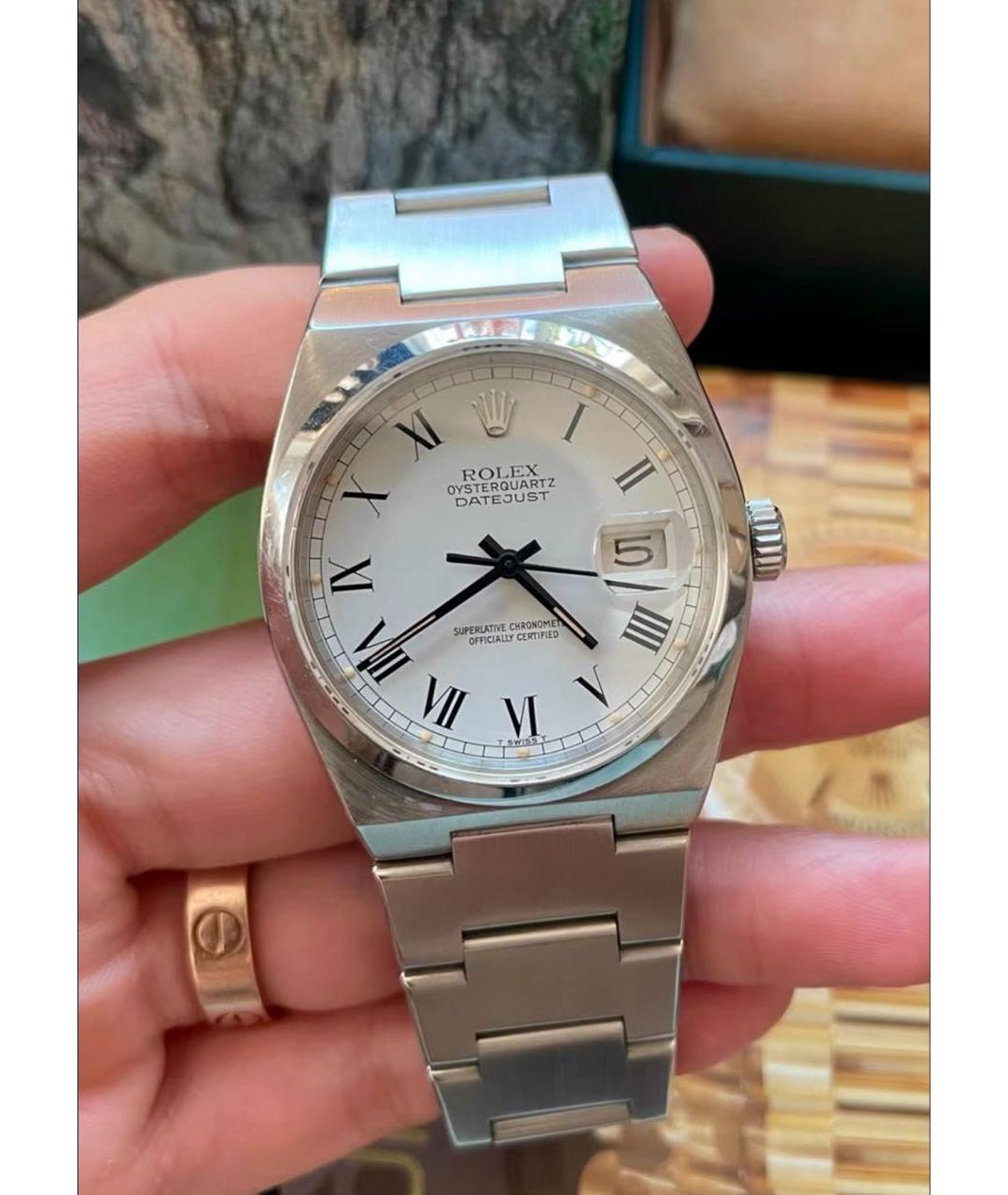 ROLEX Серебряные металлические часы, фото 2