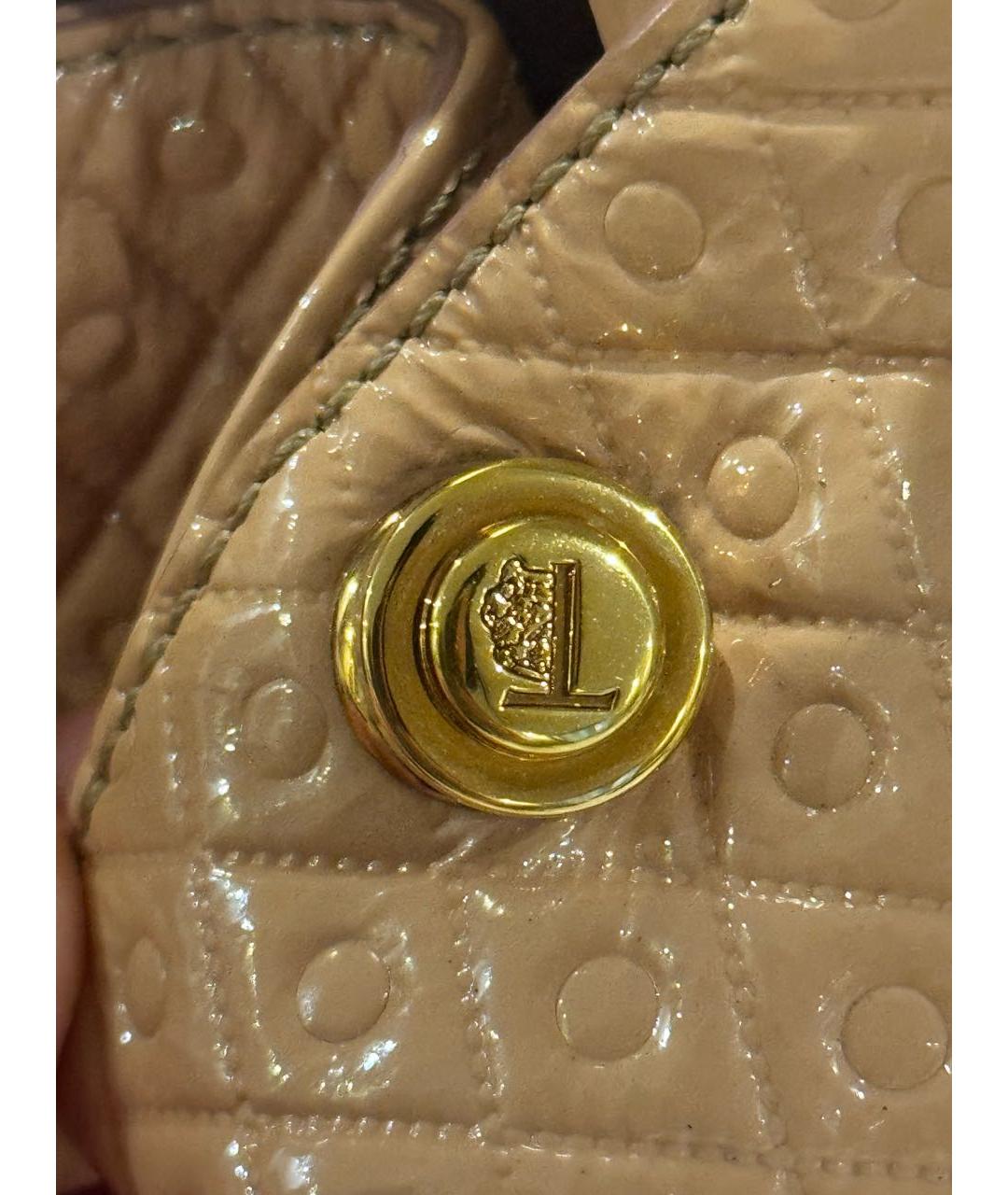TOD'S Бежевая сумка тоут из лакированной кожи, фото 2
