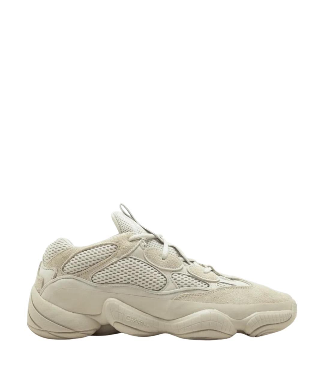 ADIDAS YEEZY Серые замшевые низкие кроссовки / кеды, фото 1
