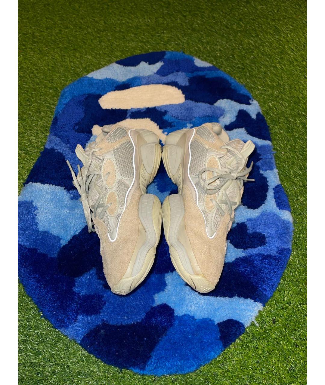 ADIDAS YEEZY Серые замшевые низкие кроссовки / кеды, фото 4