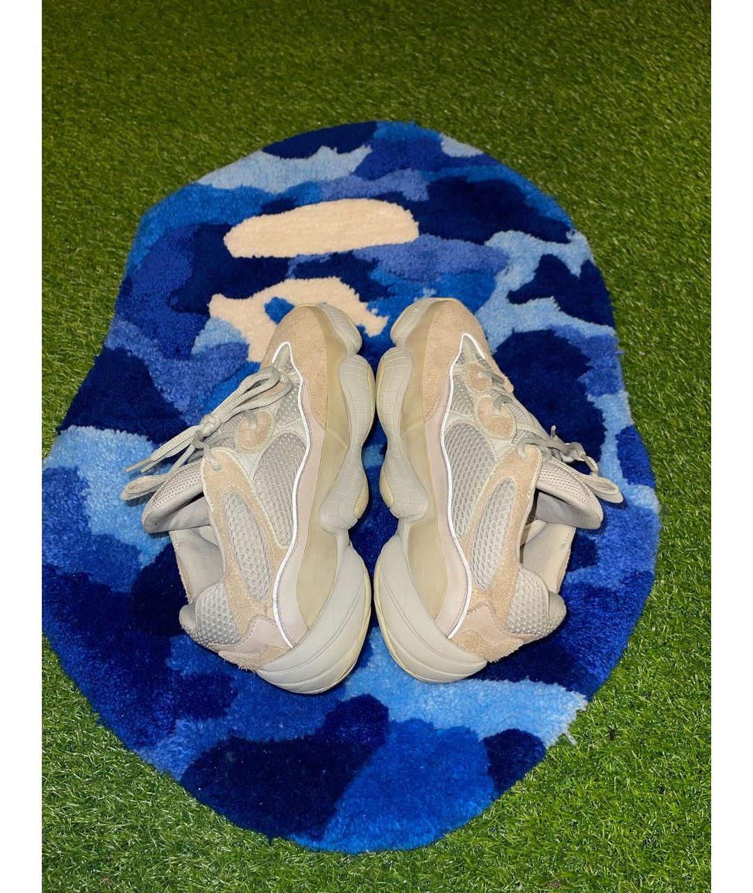 ADIDAS YEEZY Серые замшевые низкие кроссовки / кеды, фото 5