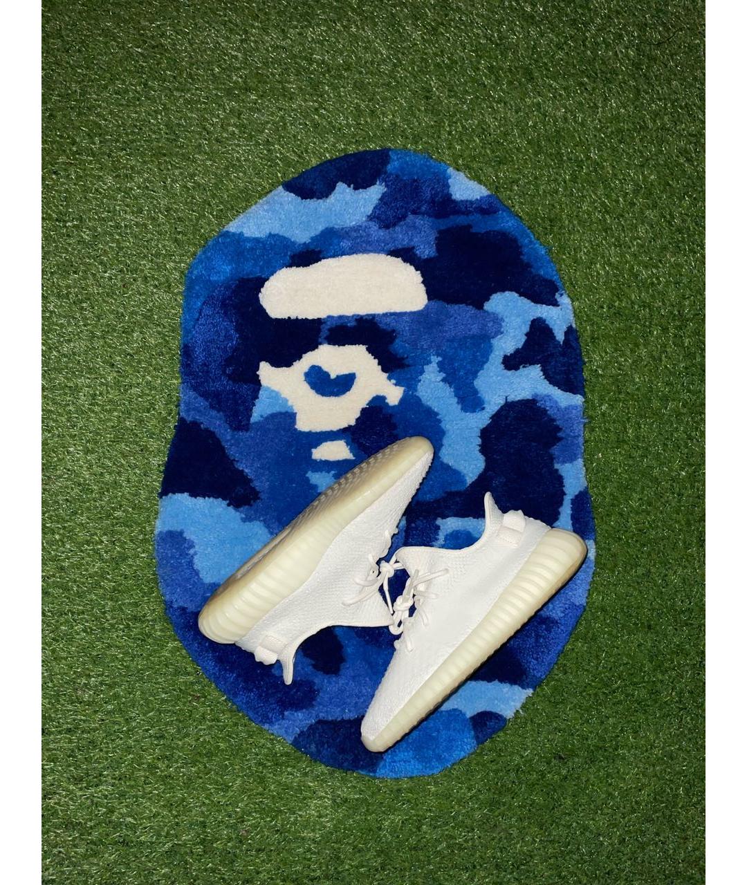 ADIDAS YEEZY Белые текстильные низкие кроссовки / кеды, фото 2