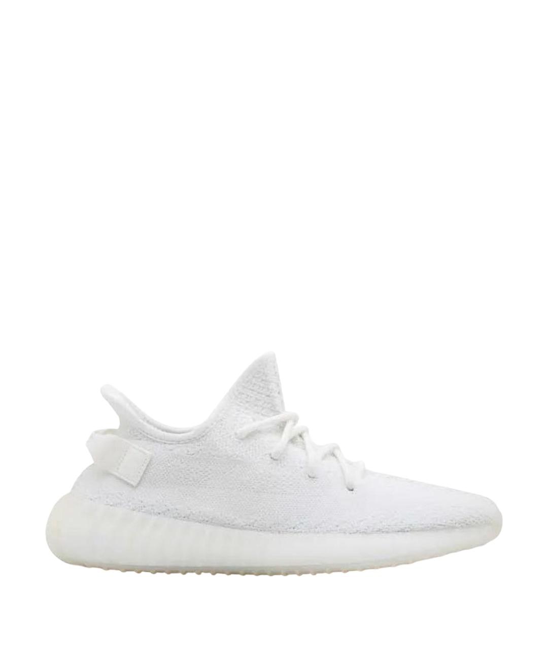 ADIDAS YEEZY Белые текстильные низкие кроссовки / кеды, фото 1