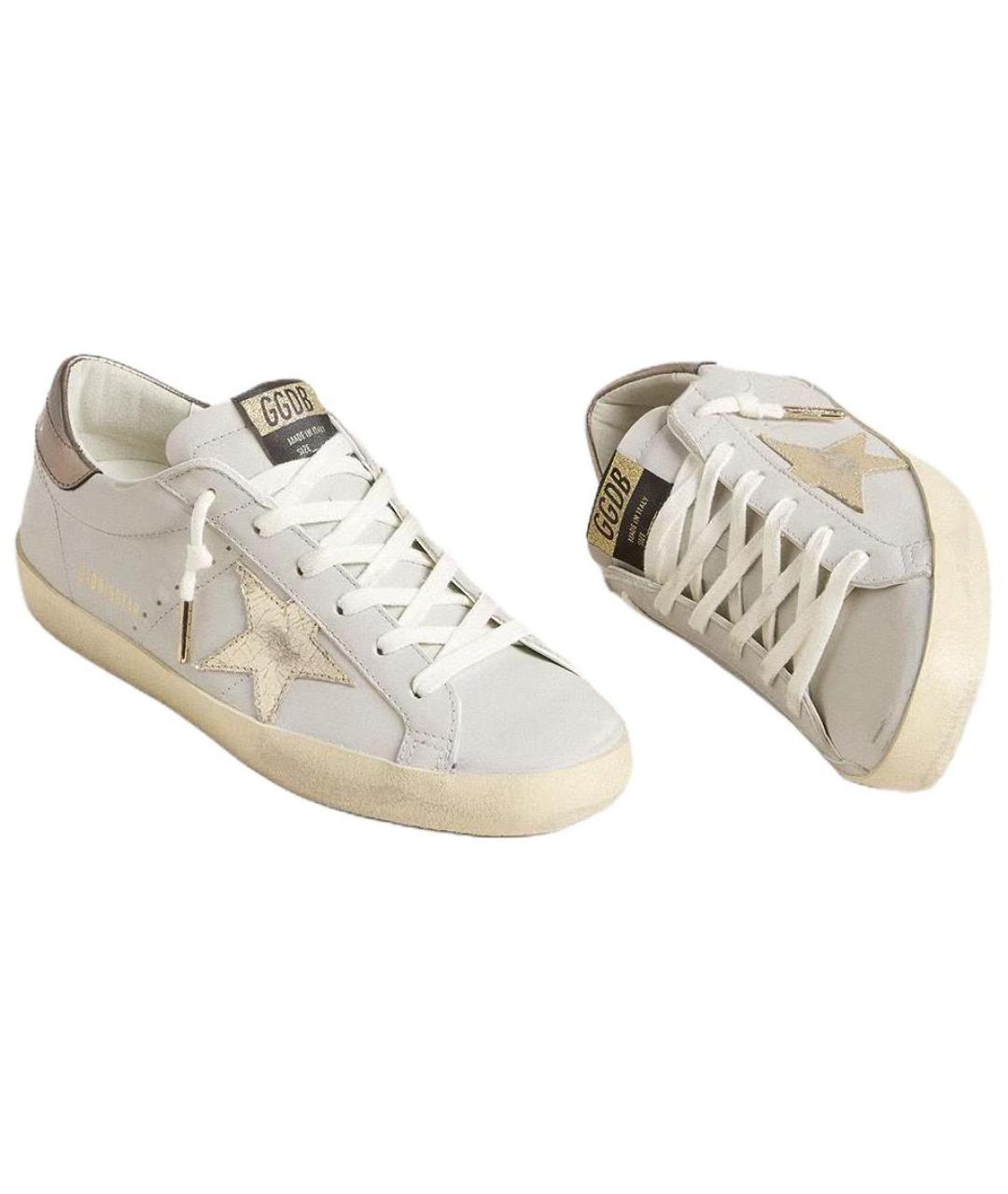 GOLDEN GOOSE DELUXE BRAND Белые кожаные кроссовки, фото 3