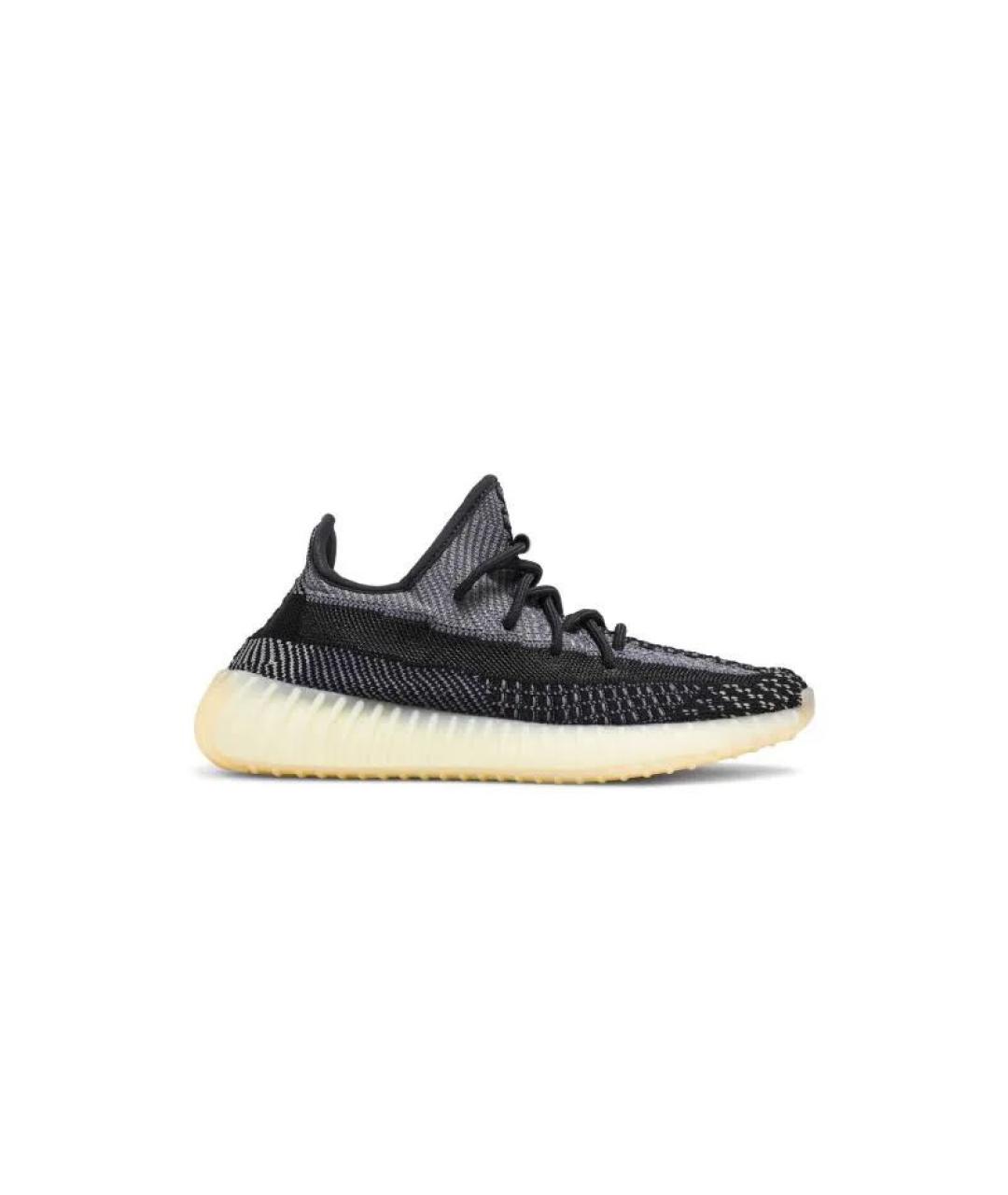 ADIDAS YEEZY Темно-синие текстильные низкие кроссовки / кеды, фото 7