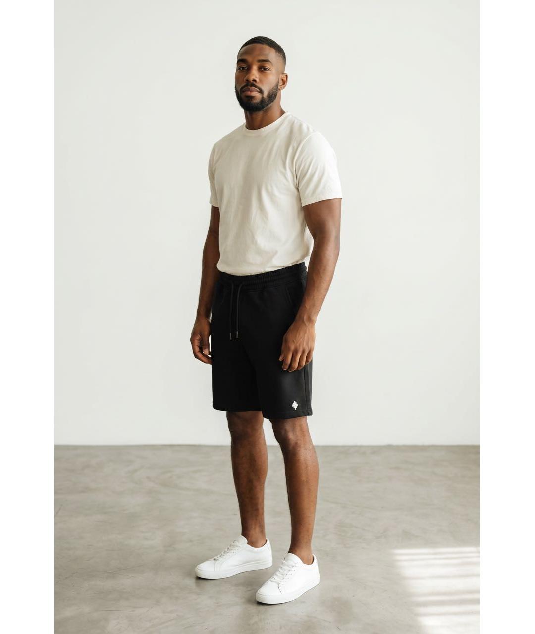 MARCELO BURLON Черные хлопковые шорты, фото 2