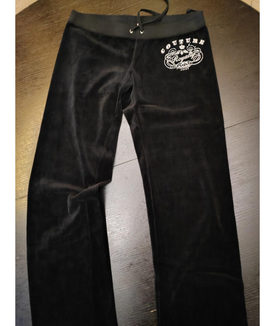 JUICY COUTURE Черные велюровые спортивные брюки и шорты, фото 2