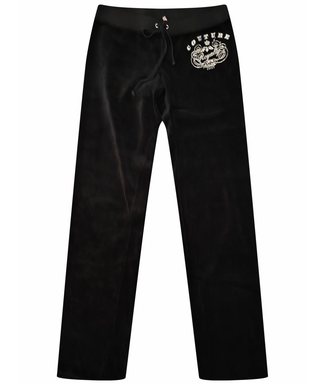 JUICY COUTURE Черные велюровые спортивные брюки и шорты, фото 1