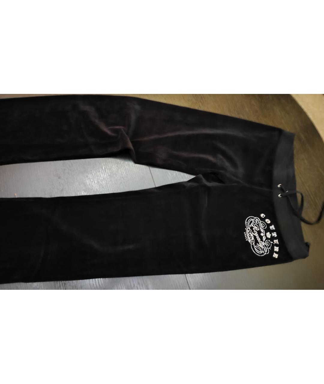 JUICY COUTURE Черные велюровые спортивные брюки и шорты, фото 4