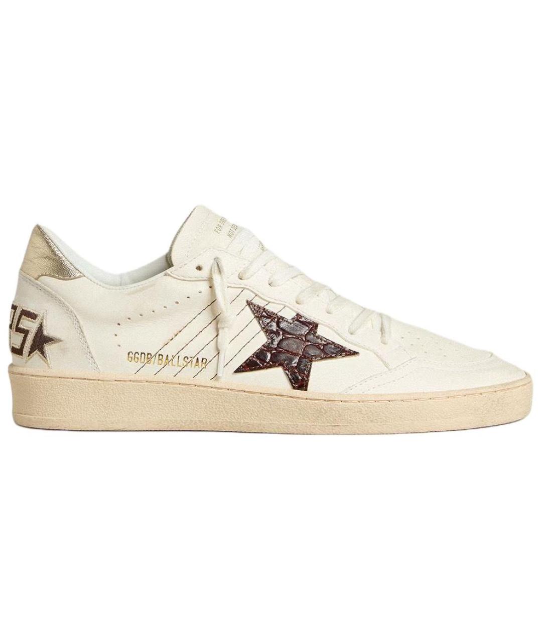 GOLDEN GOOSE DELUXE BRAND Белые кожаные кроссовки, фото 1