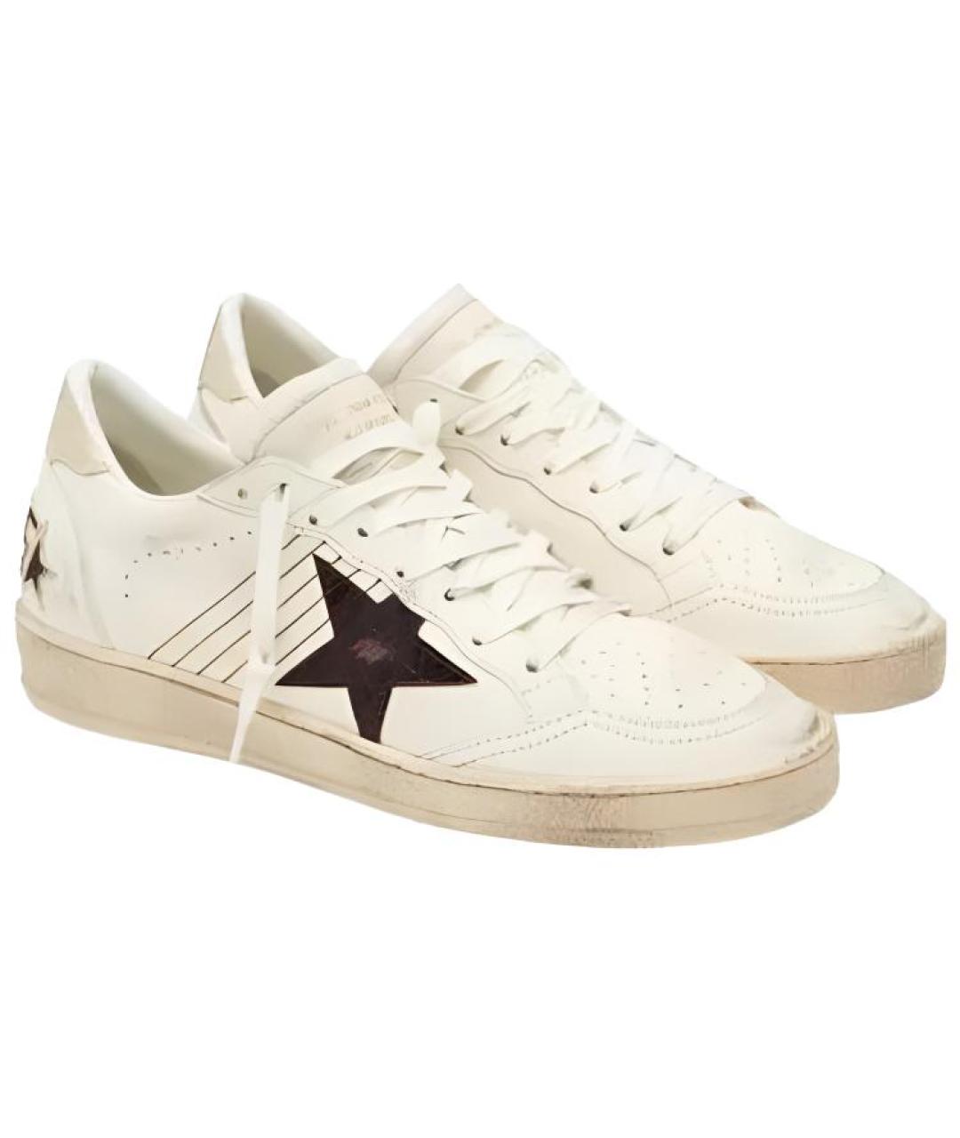 GOLDEN GOOSE DELUXE BRAND Белые кожаные кроссовки, фото 3