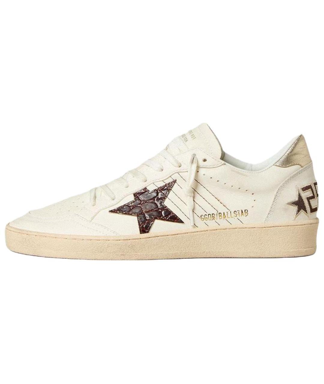 GOLDEN GOOSE DELUXE BRAND Белые кожаные кроссовки, фото 2