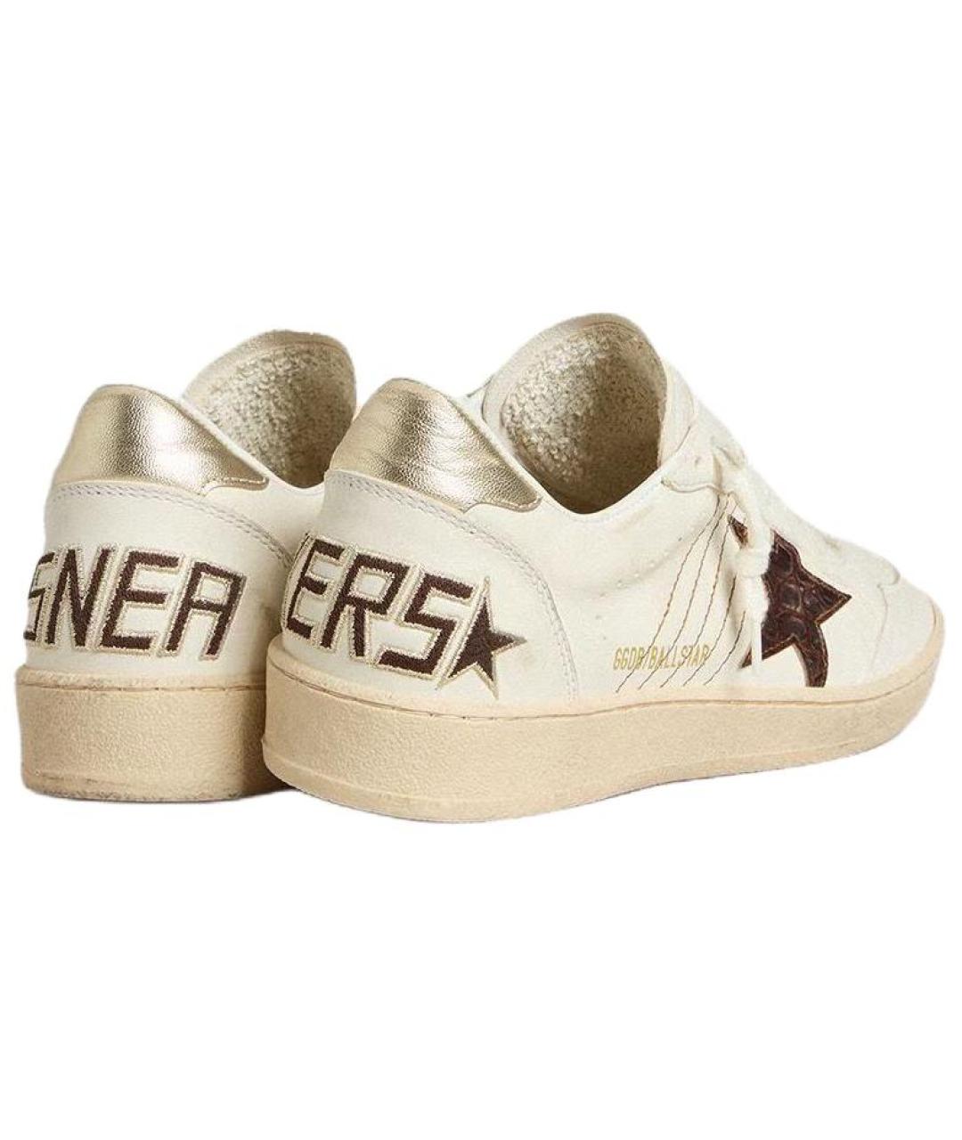GOLDEN GOOSE DELUXE BRAND Белые кожаные кроссовки, фото 5