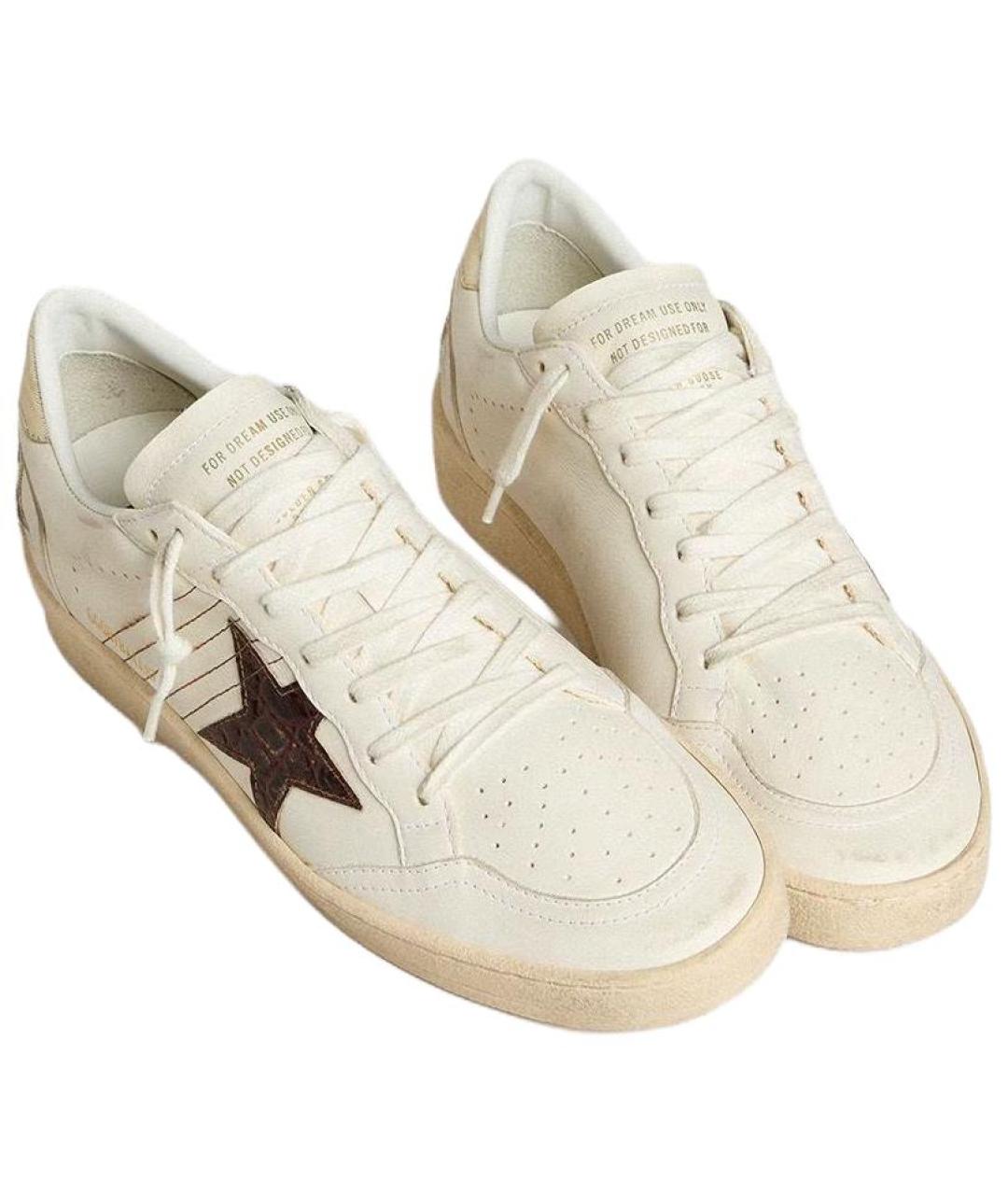 GOLDEN GOOSE DELUXE BRAND Белые кожаные кроссовки, фото 4
