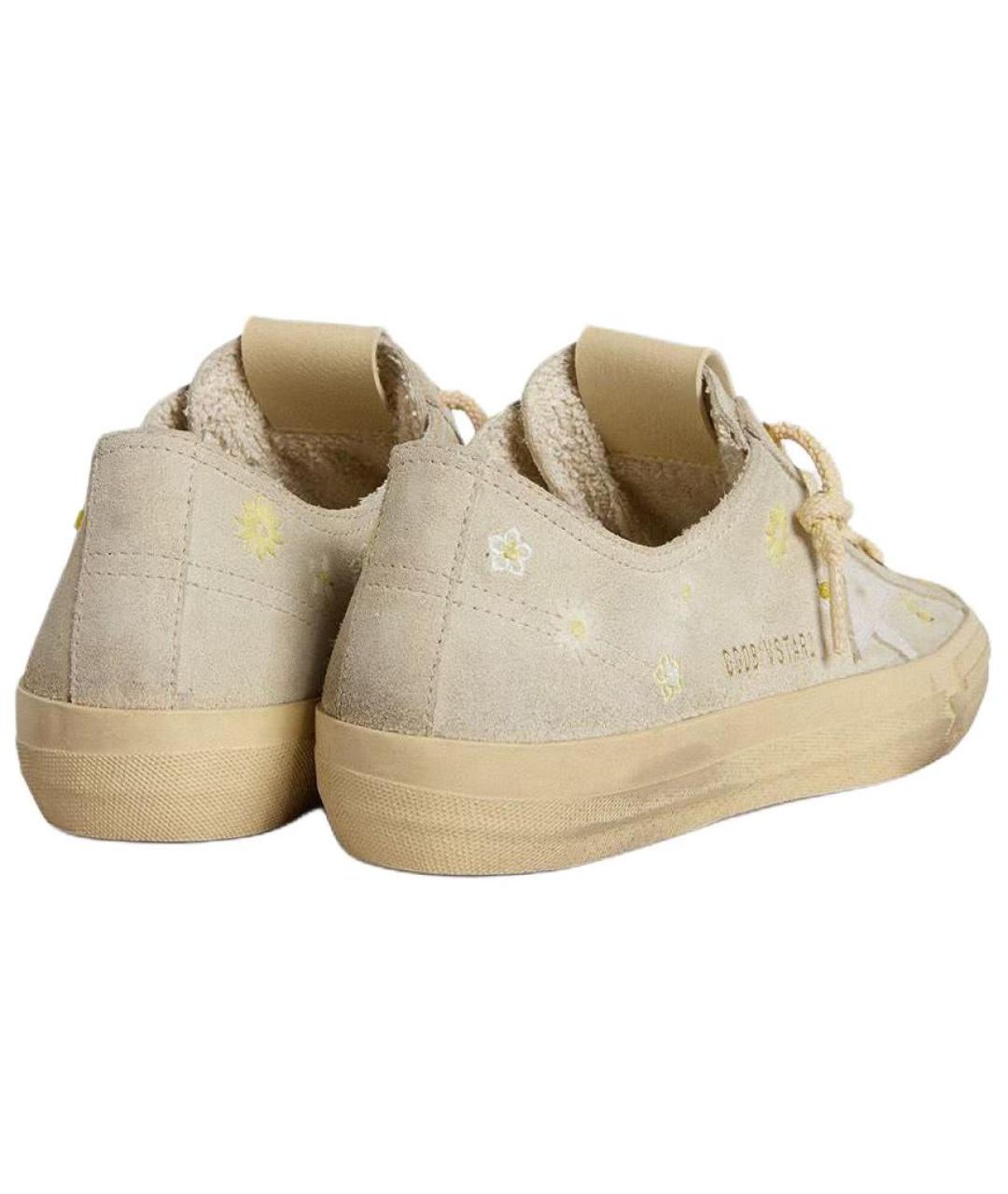GOLDEN GOOSE DELUXE BRAND Бежевые замшевые кроссовки, фото 4