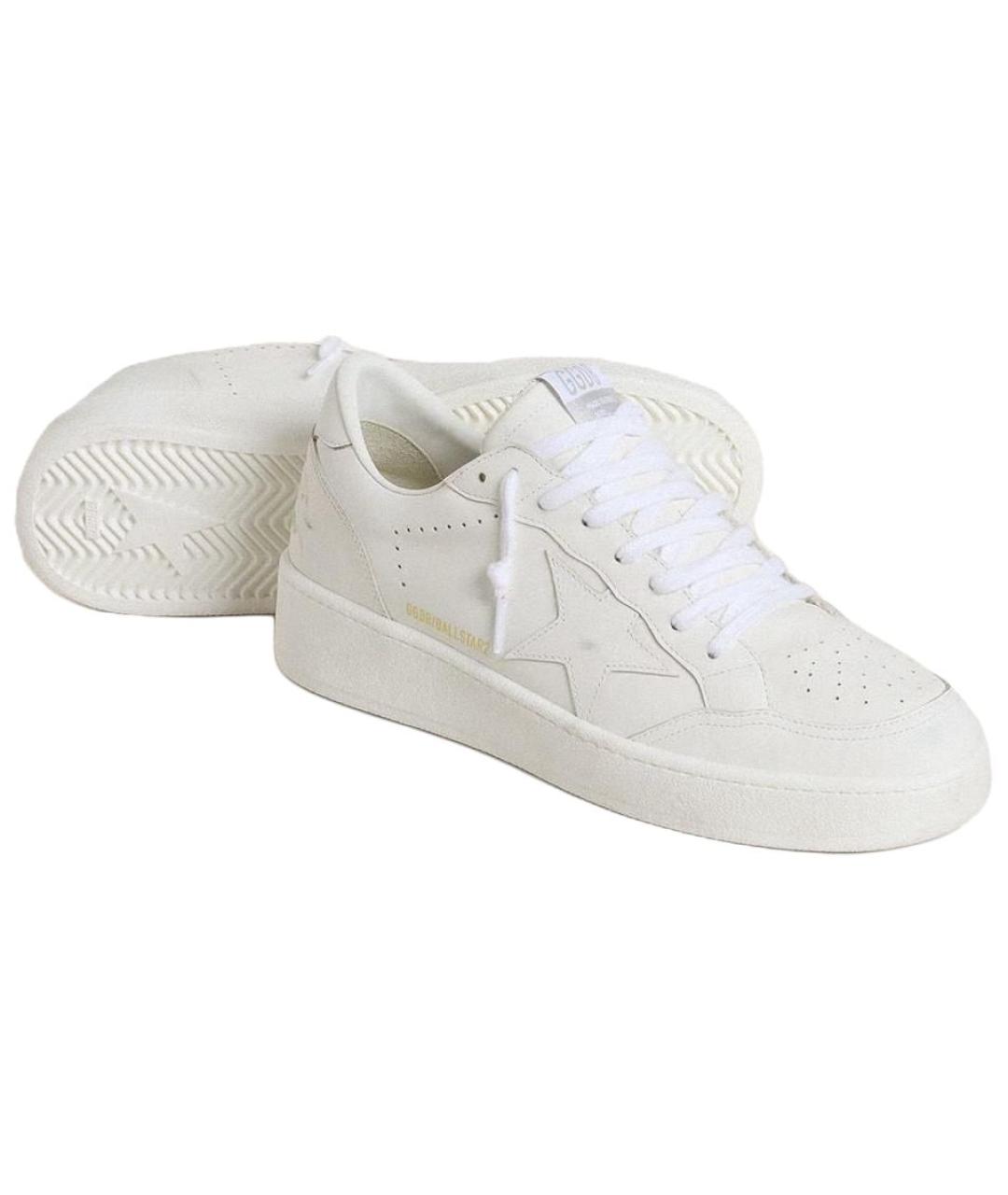 GOLDEN GOOSE DELUXE BRAND Белые кожаные кроссовки, фото 4