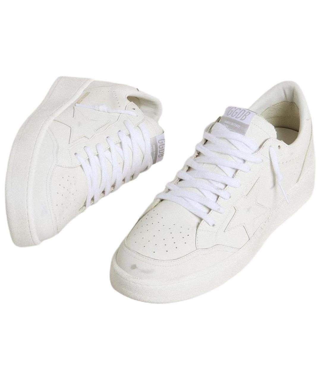 GOLDEN GOOSE DELUXE BRAND Белые кожаные низкие кроссовки / кеды, фото 3