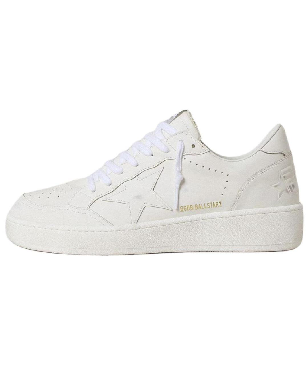 GOLDEN GOOSE DELUXE BRAND Белые кожаные низкие кроссовки / кеды, фото 2