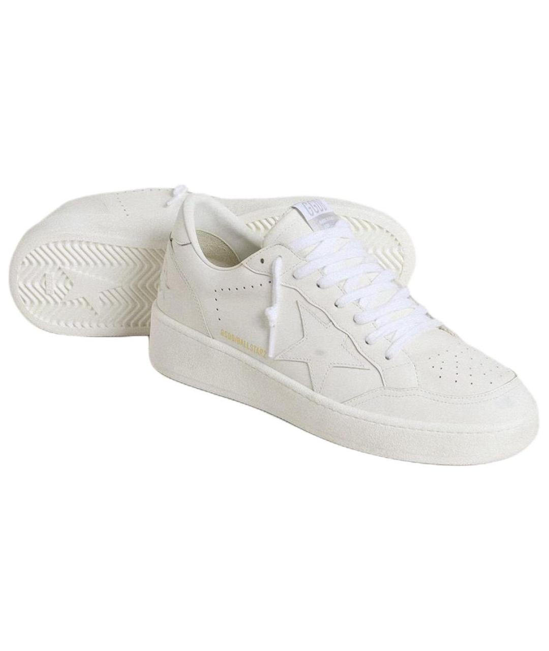 GOLDEN GOOSE DELUXE BRAND Белые кожаные низкие кроссовки / кеды, фото 5
