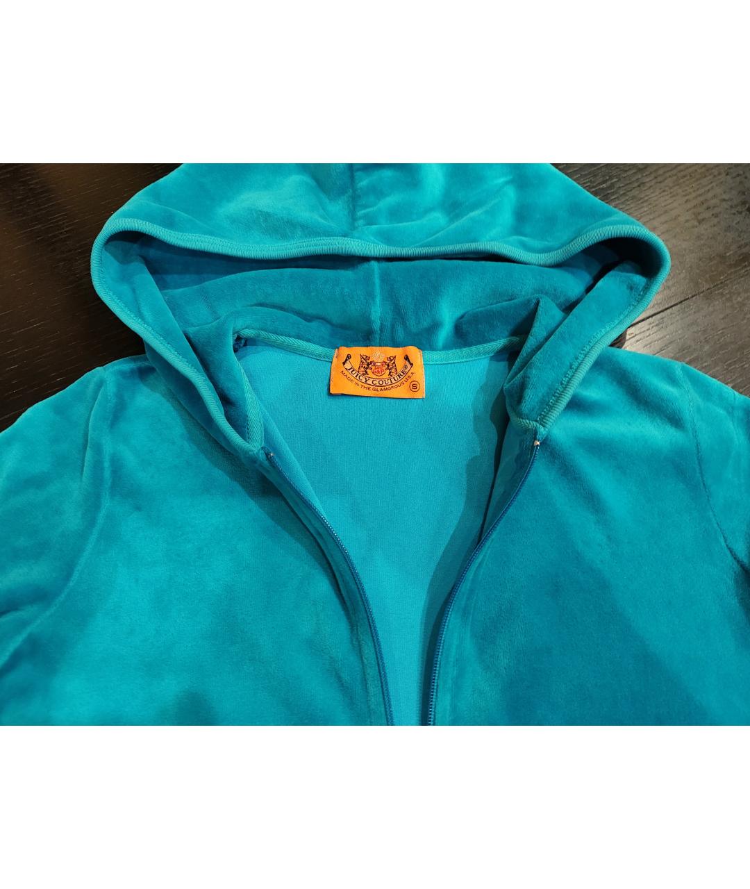 JUICY COUTURE Бирюзовый велюровый спортивные костюмы, фото 6
