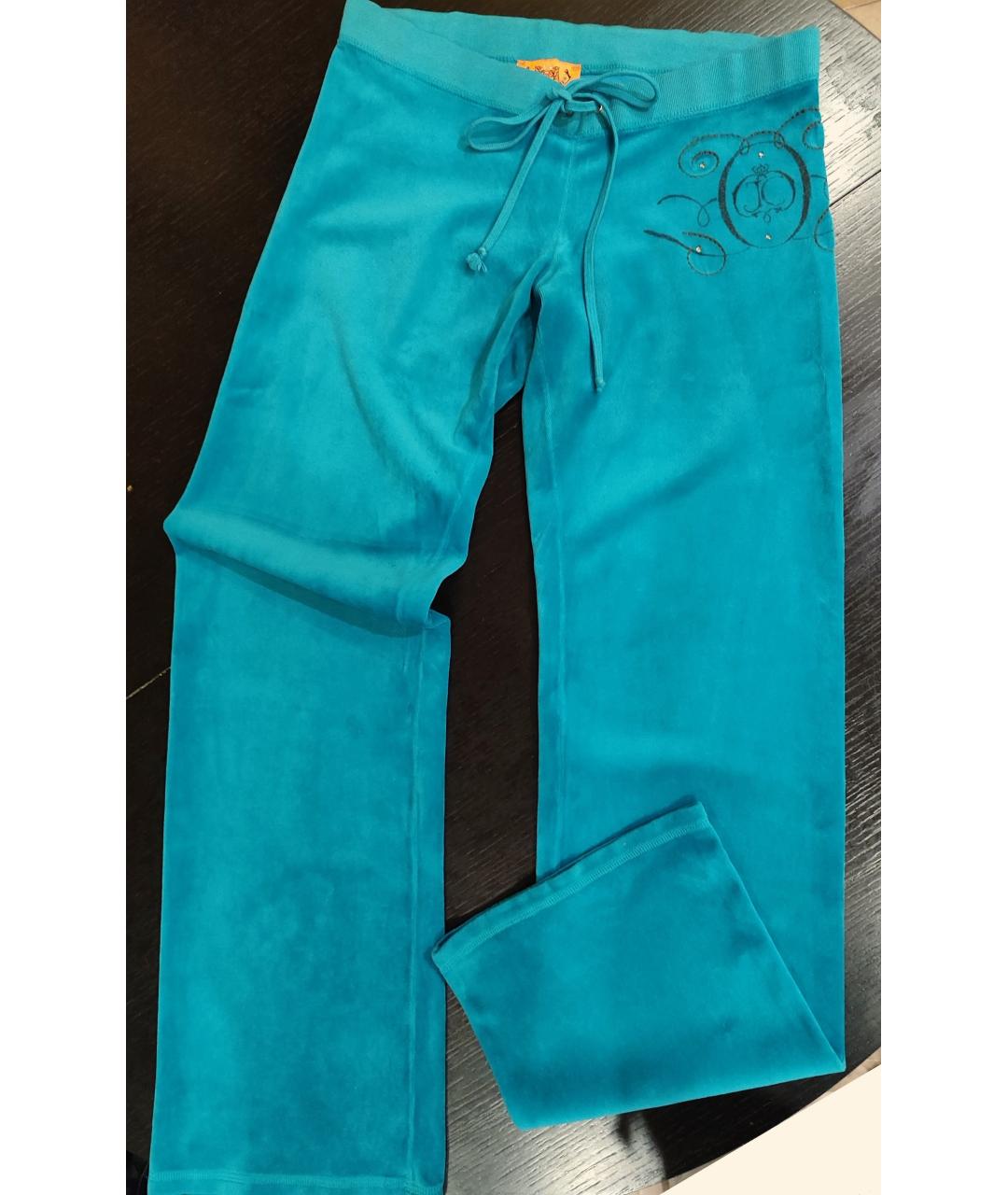 JUICY COUTURE Бирюзовый велюровый спортивные костюмы, фото 10