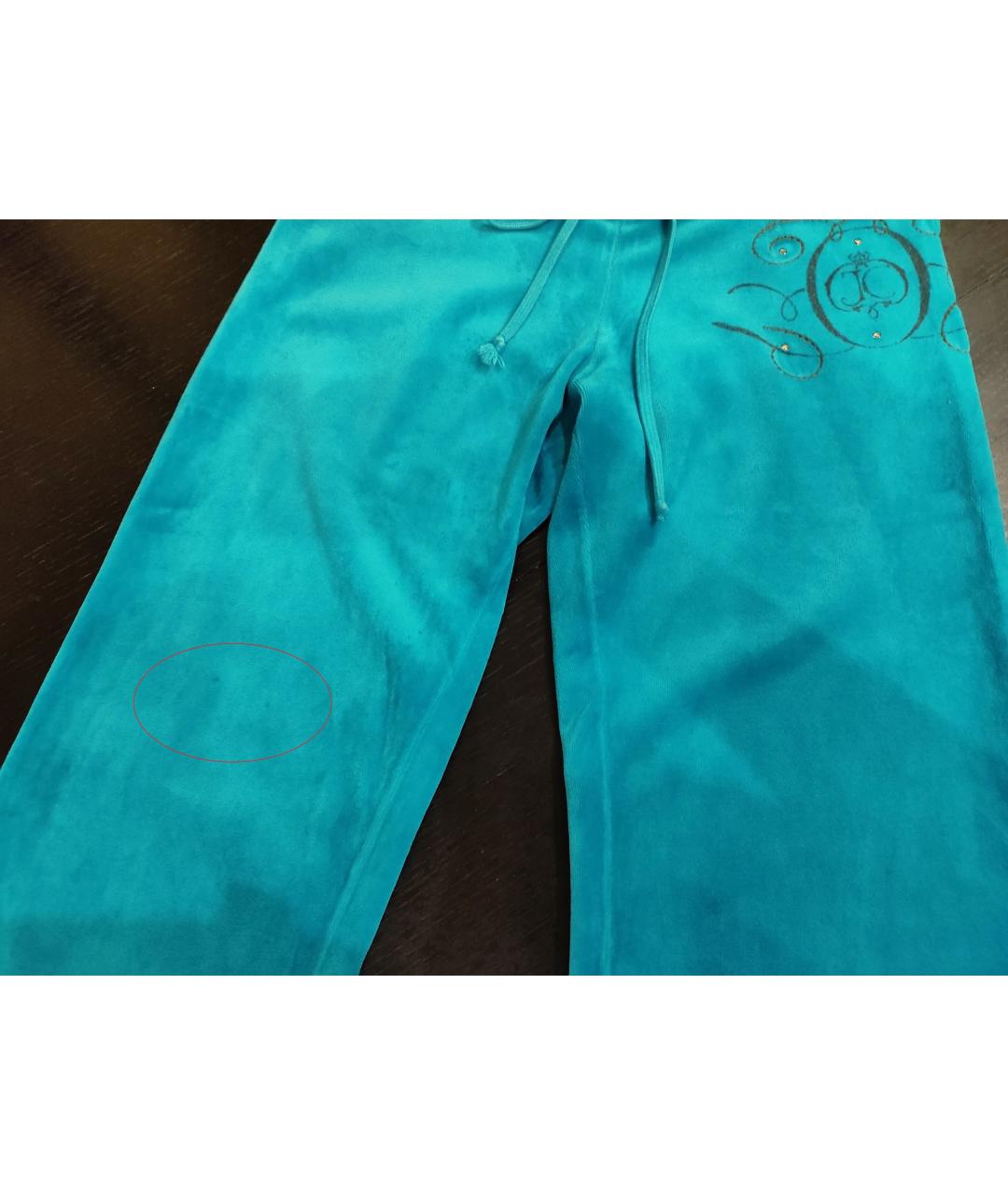 JUICY COUTURE Бирюзовый велюровый спортивные костюмы, фото 9