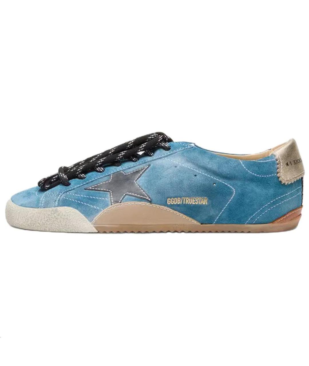 GOLDEN GOOSE DELUXE BRAND Синие замшевые кроссовки, фото 2