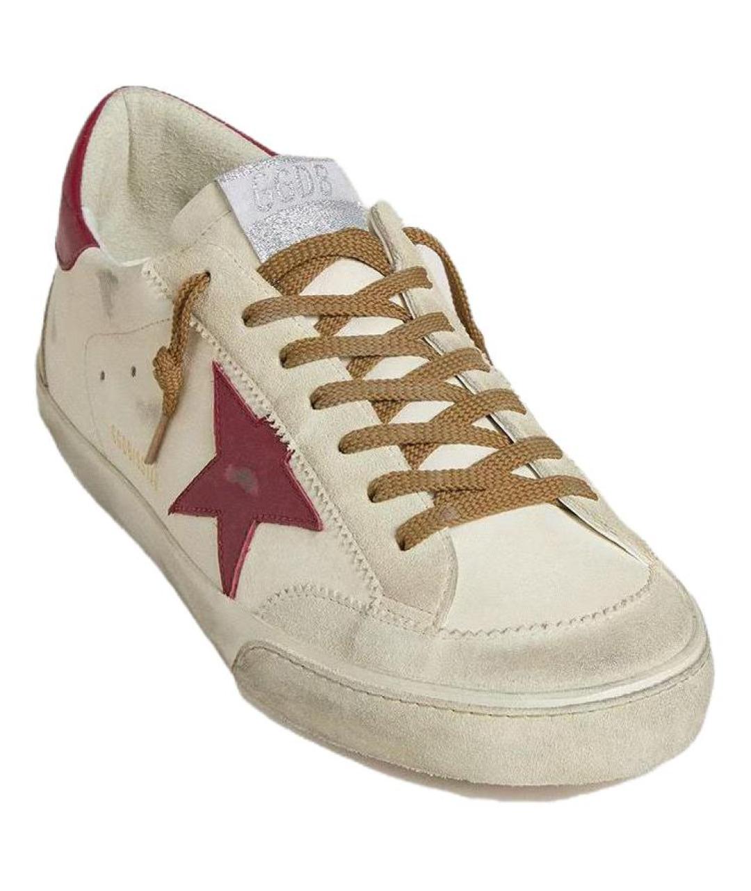 GOLDEN GOOSE DELUXE BRAND Бежевые замшевые низкие кроссовки / кеды, фото 3