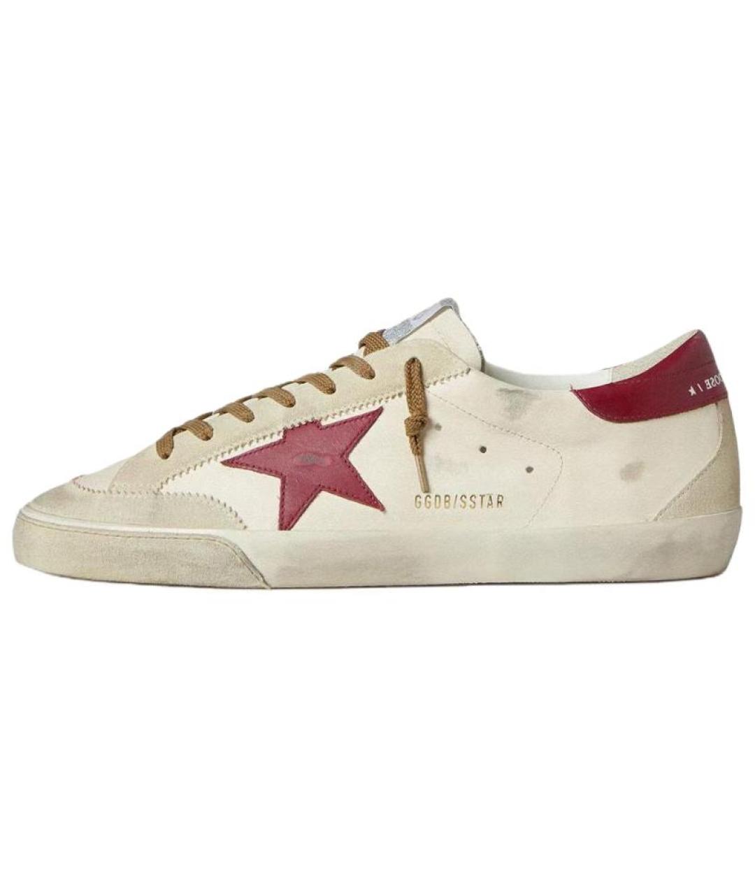 GOLDEN GOOSE DELUXE BRAND Бежевые замшевые низкие кроссовки / кеды, фото 2