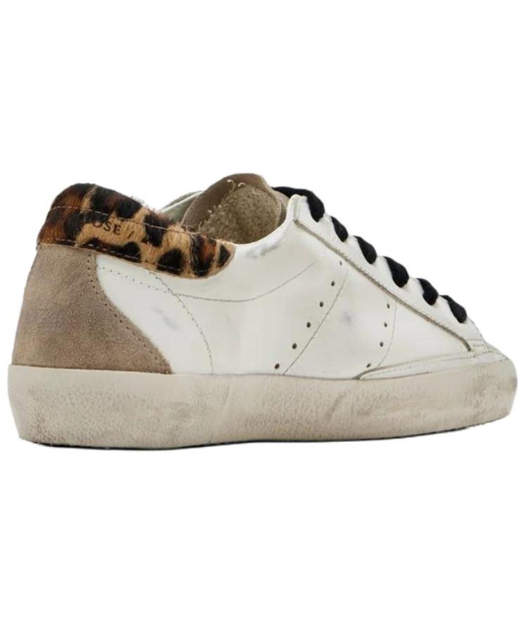 GOLDEN GOOSE Белые кожаные кроссовки, фото 5