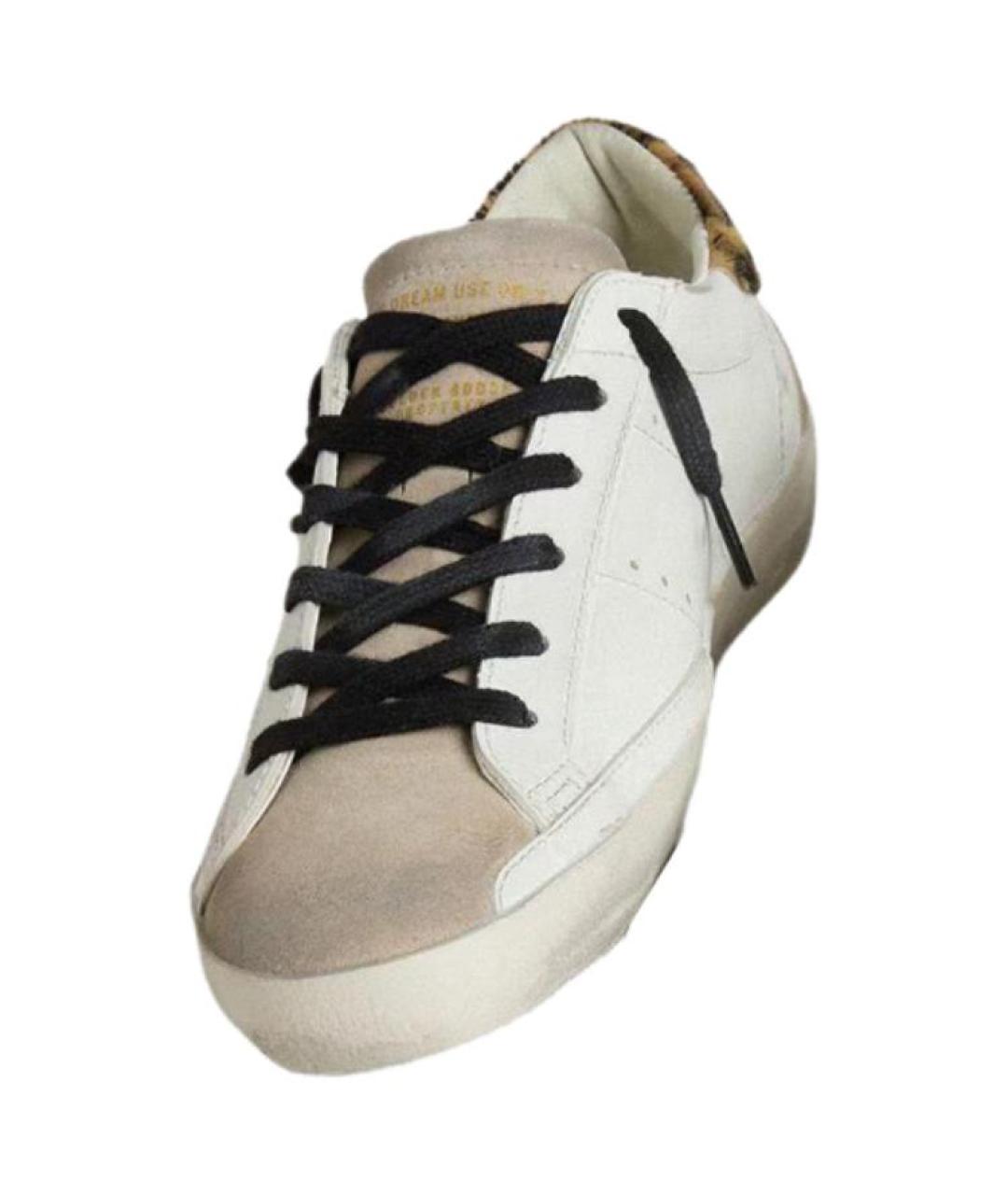 GOLDEN GOOSE Белые кожаные кроссовки, фото 3