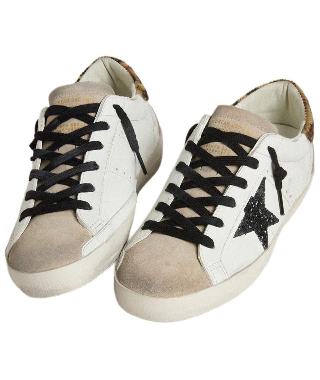 GOLDEN GOOSE Белые кожаные кроссовки, фото 4