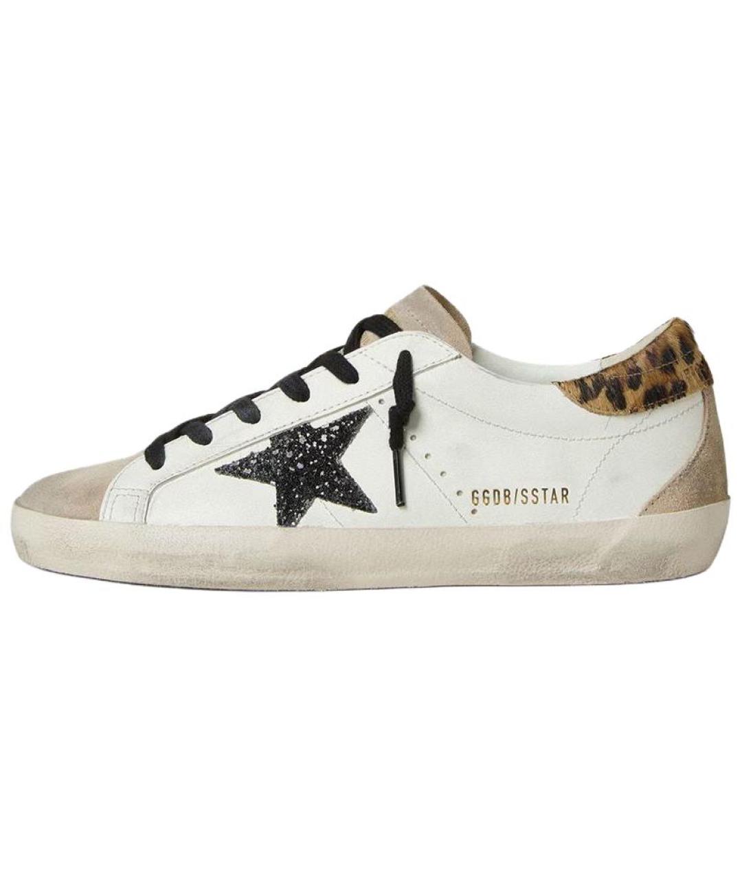 GOLDEN GOOSE Белые кожаные кроссовки, фото 2