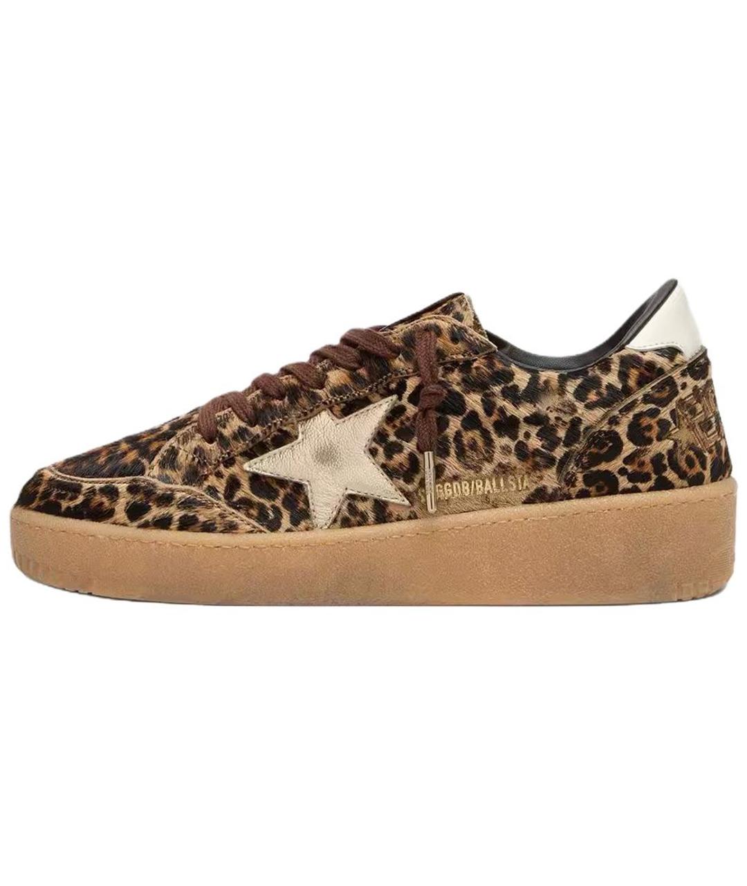 GOLDEN GOOSE DELUXE BRAND Коричневые кожаные кроссовки, фото 2