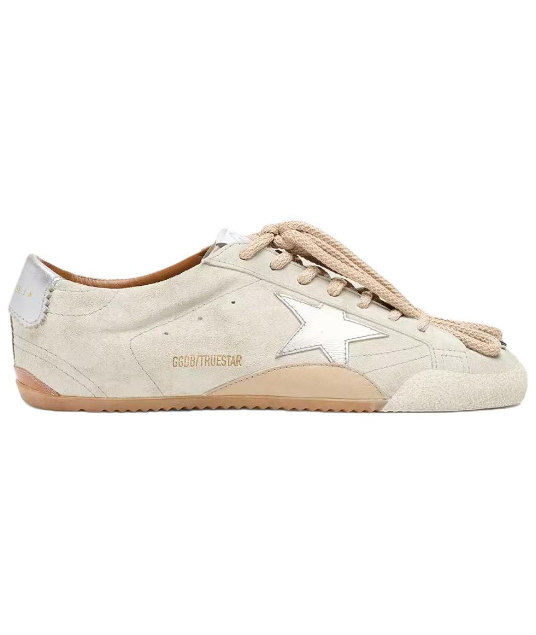 GOLDEN GOOSE DELUXE BRAND Бежевые замшевые низкие кроссовки / кеды, фото 1