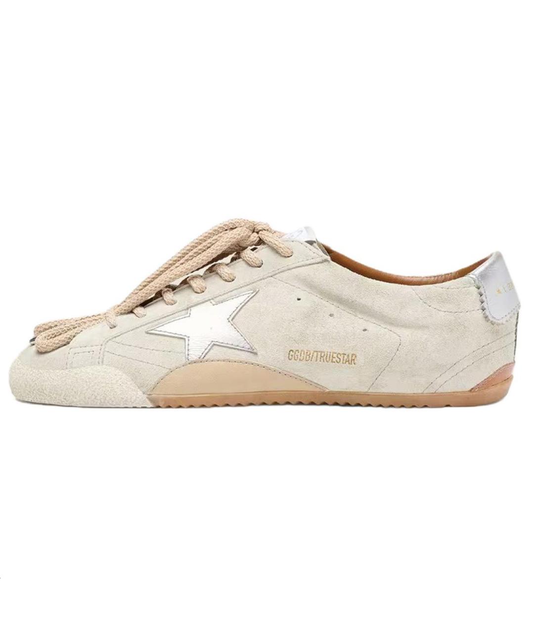 GOLDEN GOOSE DELUXE BRAND Бежевые замшевые низкие кроссовки / кеды, фото 2