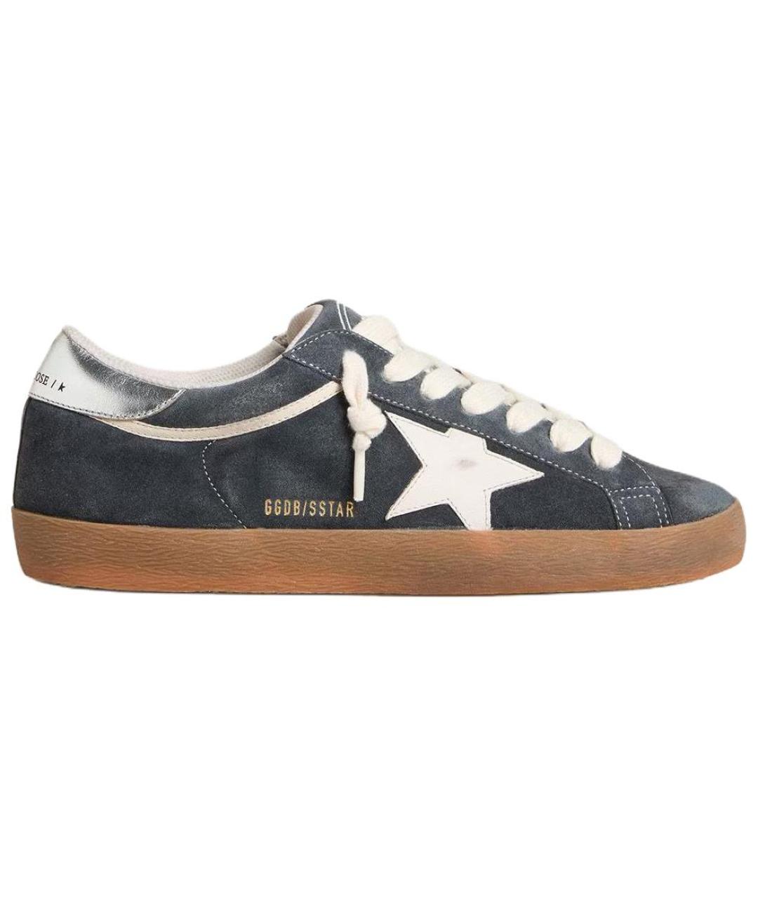 GOLDEN GOOSE DELUXE BRAND Серые замшевые низкие кроссовки / кеды, фото 1