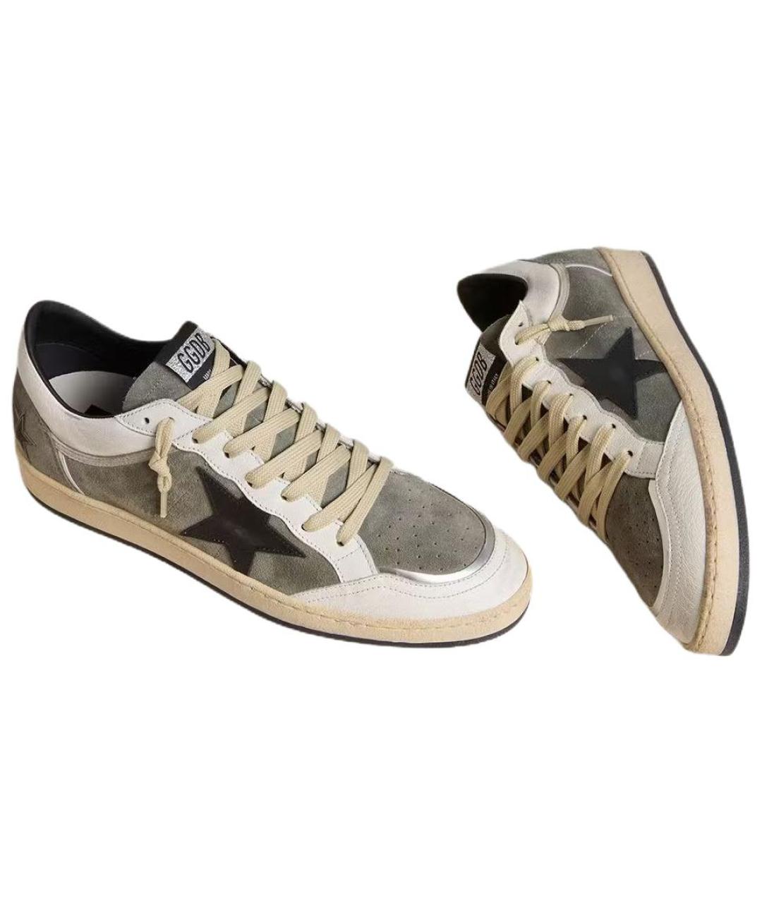 GOLDEN GOOSE DELUXE BRAND Серые замшевые низкие кроссовки / кеды, фото 3