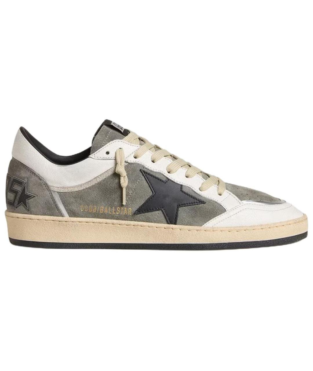 GOLDEN GOOSE DELUXE BRAND Серые замшевые низкие кроссовки / кеды, фото 1