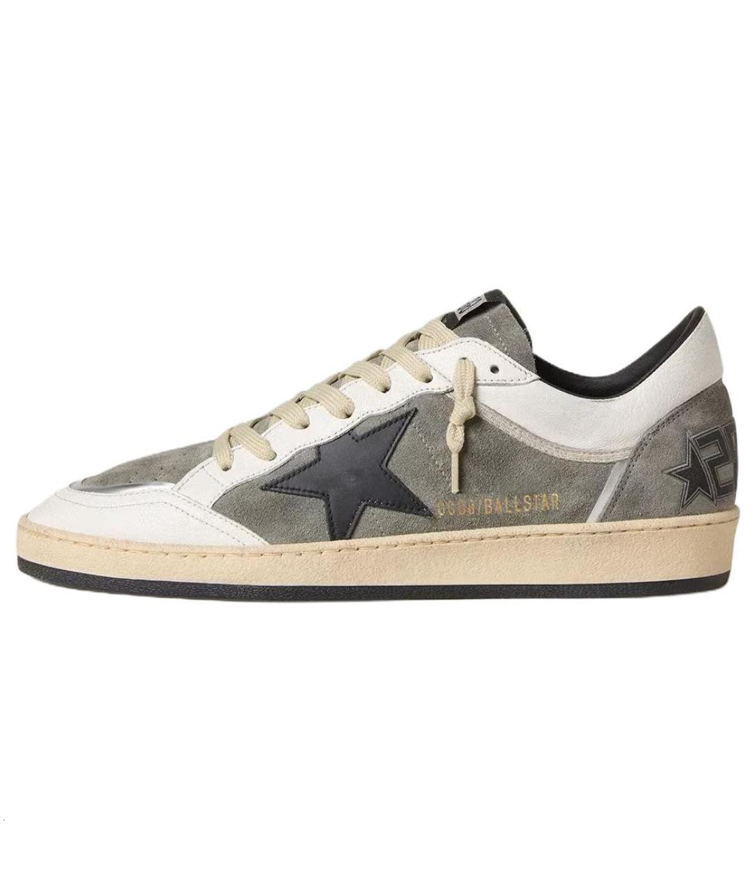 GOLDEN GOOSE DELUXE BRAND Серые замшевые низкие кроссовки / кеды, фото 2